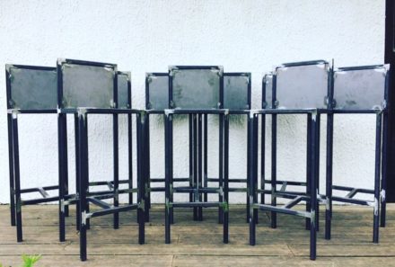 Mobilier en métal sur mesure pour restaurant