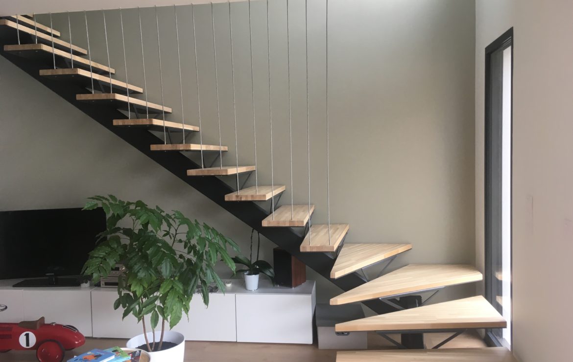 Escalier métal & bois sur mesure