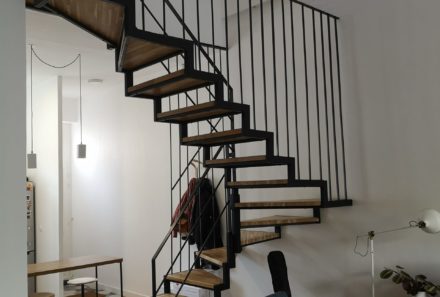 Escalier Métal & Bois
