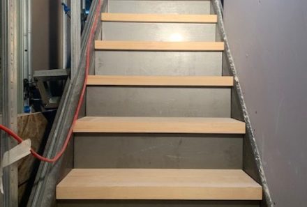 Escalier métal & bois