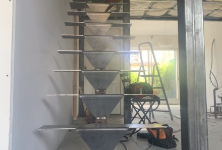 Escalier limon central sur mesure